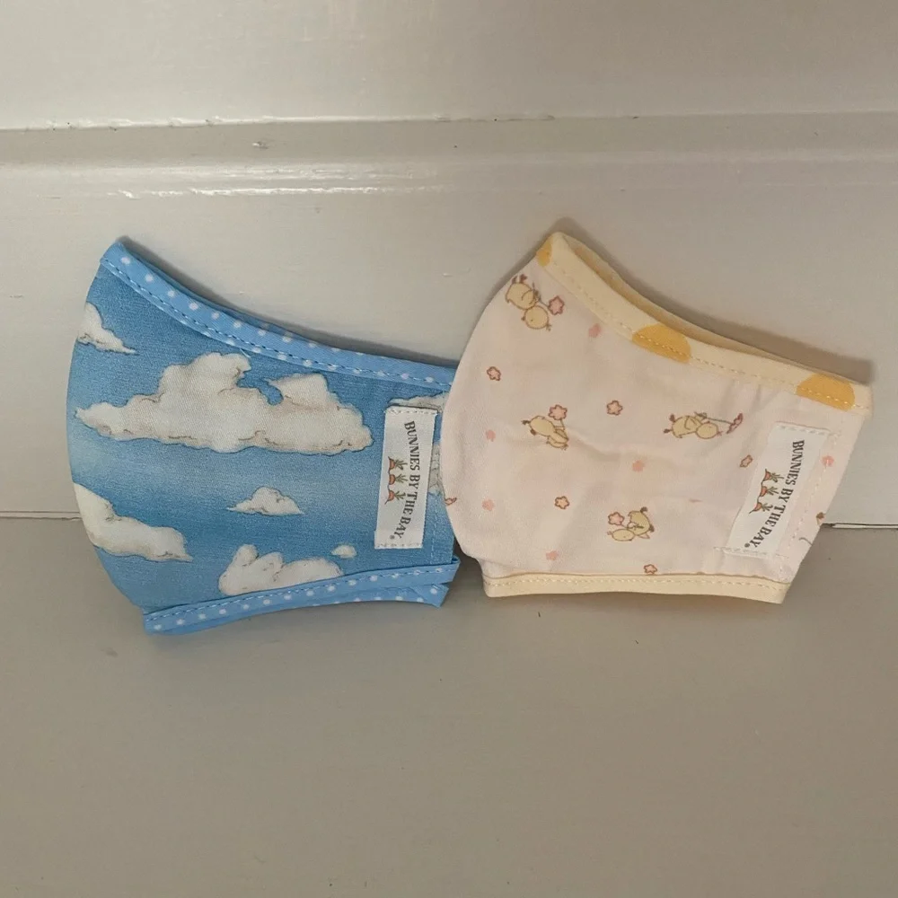 2 Bunnies By The Bay Cloudy & Little Chicks Kids Face Mask